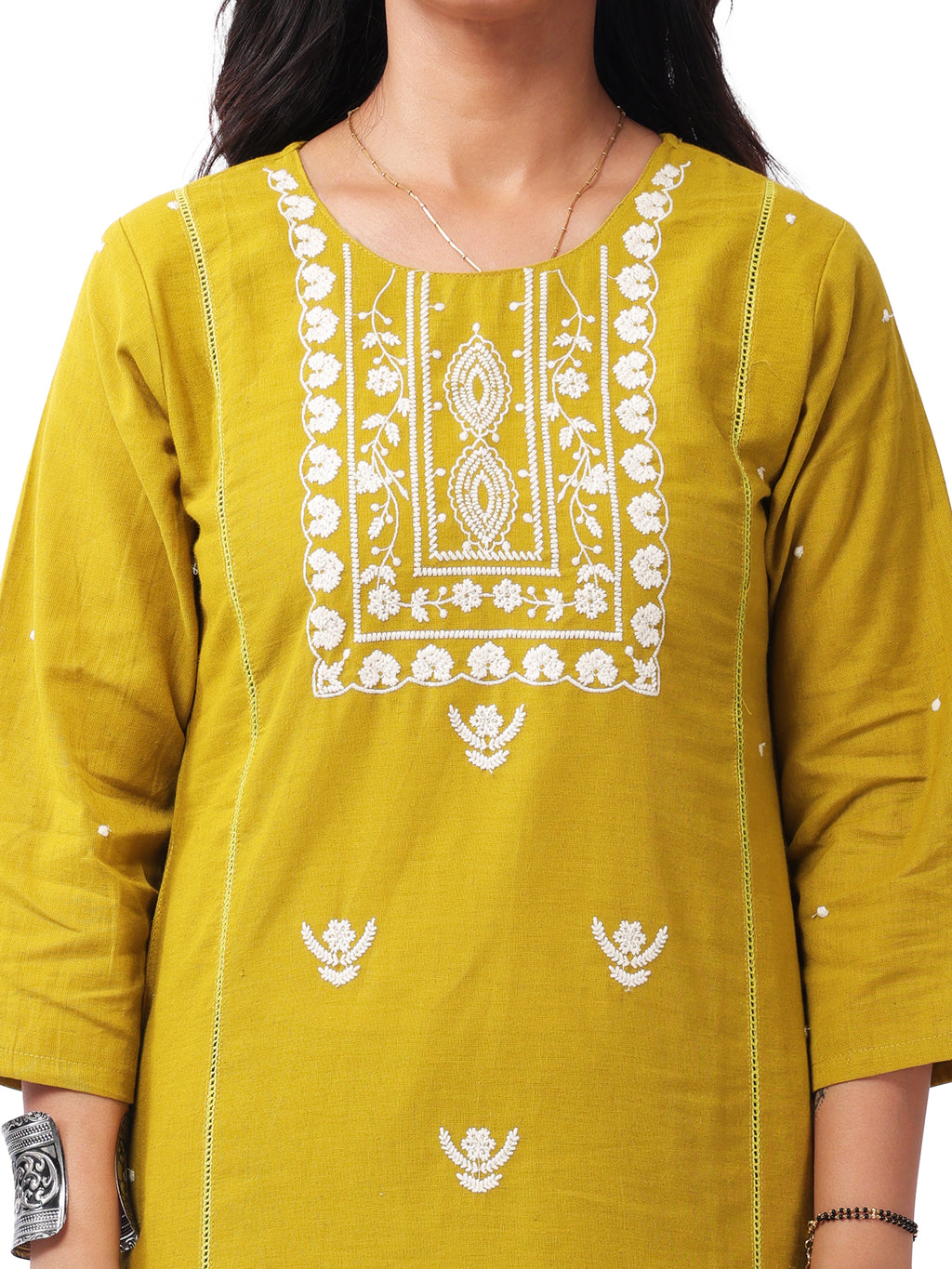 Women's Premium Cotton Slub Embroidered Kurta Palazzo Set with Dupatta | Elegant Ethnic Wear for Festive & Casual Occasions
