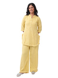 Fash'O'Holic Women's Premium Sunshine Yellow Cotton Co-ord Set