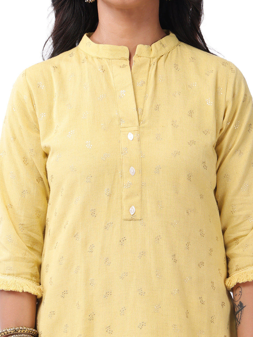 Fash'O'Holic Women's Premium Sunshine Yellow Cotton Co-ord Set