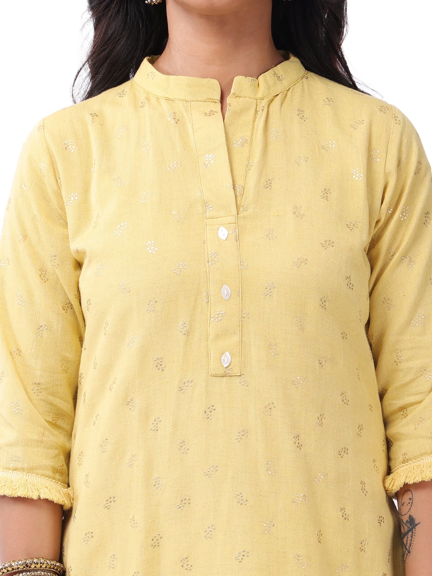 Fash'O'Holic Women's Premium Sunshine Yellow Cotton Co-ord Set