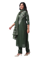 Women's Premium Cotton Printed 3-Piece Kurta Pant Set with Dupatta | Elegant Ethnic Wear for Daily, Office & Festive Wear
