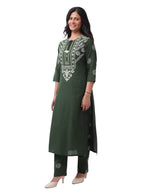 Women's Premium Cotton Printed 3-Piece Kurta Pant Set with Dupatta | Elegant Ethnic Wear for Daily, Office & Festive Wear