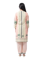 Fash'O'Holic Women's Premium Peach Printed Cotton Kurta Pant Set