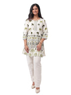 Women's Premium Ita Cotton Printed Co-Ord Set | Elephant & Palm Tree Print | Casual Summer Wear
