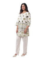 Women's Premium Ita Cotton Printed Co-Ord Set | Elephant & Palm Tree Print | Casual Summer Wear